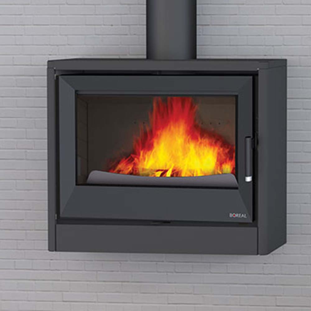 Bronpi Boreal E1000 Wood Fireplace With Wall Mount Kit